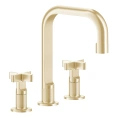 GESSI INCISO Смеситель для раковины на 3 отверстия с донным клапаном, золото (58113#246) - миниатюра фото 1