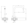 Излив для раковины GESSI 316 настольный, высота 160 мм, цвет Black XL (54091#299) - миниатюра фото 2