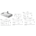 Раковина Duravit Vero Умывальник шлифованный с перел без отв под смеситель включая крепление 800x470мм Цвет Черный - миниатюра фото 2