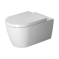 Унитаз подвесной Duravit Me by Starck Rimless с технологией скрытого монтажа и покрытием WonderGliss, белый (25290900001) - миниатюра фото 1