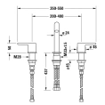 Смеситель для раковины Duravit C.1 на 3 отверстия, излив 140 мм, хром (C11060003010) - миниатюра фото 2