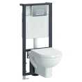 Комплект для унитаза VitrA Form 300 с хромированной нажимной кнопкой 9812B003-7203 - миниатюра фото 1