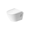 Подвесной унитаз Duravit D-Neo 370х480 мм безободковый с покрытием WonderGliss, белый (25870900001) - миниатюра фото 1