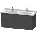 Тумба под раковину Duravit Brioso 1220 мм с выдвижными ящиками, цвет графит матовый (BR414404949) - миниатюра фото 1