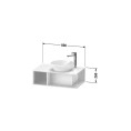 Тумбочка подвесная Duravit D-Neo компактная, 260x800x480 мм, с открытым отделением слева, высокоглянцевый белый (DE493802222) - миниатюра фото 2
