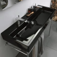 Раковина Duravit Vero для мебели с перел с 2 отв под смеситель включая крепление 1000x470мм Цвет Черный - миниатюра фото 1