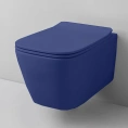 Подвесной унитаз Artceram A16 безободковый, 52.5x36 см, Blu Zaffiro, комплект крепления (ASV003 16 00) - миниатюра фото 1