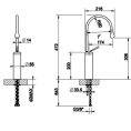 Смеситель для раковины Gessi Goccia высокий, черный (33809#299) - миниатюра фото 2