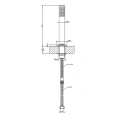 Душевой комплект Gessi Inciso: держатель, шланг 1,5 м и лейка Black Metal Brushed PVD (58137#707) - миниатюра фото 2