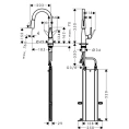 Кухонный смеситель Hansgrohe Talis M51 с вытяжным душем и поворотным изливом (73850800) - миниатюра фото 2