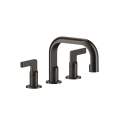 Смеситель для раковины GESSI INCISO на 3 отверстия с донным клапаном, излив 140 мм, высота 145 мм, цвет nero XL (58011#299) - миниатюра фото 1