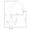 Смеситель Zorg Inox Grantis для кухни из нержавеющей стали - миниатюра фото 2