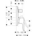 Смеситель для душа Hansgrohe Metris 31493000 - миниатюра фото 4