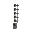 Термостатический смеситель GESSI INCOSO на 5 источников в цвете Nero XL (58350#299) - миниатюра фото 1