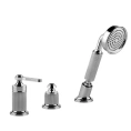 GESSI VENTI20 Однорычажный смеситель для борта ванны с ручным душем (65043#031) - миниатюра фото 1
