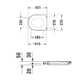 Сиденье для унитаза Duravit Starck 3 с микролифтом и плавным закрыванием (63890000) - миниатюра фото 2