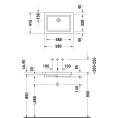 Раковина Duravit 2nd Floor 58x41.5 см, белая, без перелива (317580000) - миниатюра фото 4