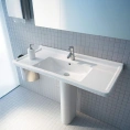 Раковина Duravit Starck 3 двойная 1300x485 мм с двумя отверстиями под смеситель и переливом, белый (865160000) - миниатюра фото 10