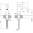 Смеситель для раковины GESSI 316 стальной матовый на одно отверстие (54002#239) - миниатюра фото 2