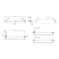 Полотенцедержатель Gessi Tondo для крепления на стекло, 60 см, цвет Black XL (63728#299) - миниатюра фото 2