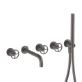 Смеситель для ванны Fantini Fontane Bianche с ручным душем, цвет Matt Gun Metal (47 P5 P019B) - миниатюра фото 1