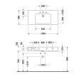 Раковина Duravit Vero белая встраиваемая 1050x490 мм без отверстия под смеситель (329100070) - миниатюра фото 4