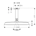 Верхний душ HG Raindance Classic Air 240 мм с системой RainAir и потолочным держателем (27405000) - миниатюра фото 2