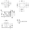 Подвесной унитаз Duravit Starck 3 Rimless с сиденьем Soft Close (45270900A1 - миниатюра фото 2
