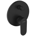 Смеситель для ванны Hansgrohe Vernis Blend встраиваемый с переключателем, матовый черный (71466670) - миниатюра фото 1