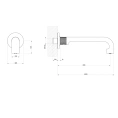 Настенный излив GESSI INCISO 210 мм золото (без пульта управления) (58100#246) - миниатюра фото 2