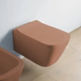 Подвесной унитаз ARTCERAM A16 безободковый, 520x360 мм, цвет Brown Tortora, комплект с крепежом (ASV003 40 00) - миниатюра фото 1