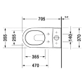 Унитаз Duravit Starck 3 моноблок с отдельным бачком, 705х370 мм, белый (2141090000) - миниатюра фото 2
