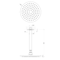 Душевая головка GESSI INCISO - шарнирная потолочная, 200 мм, цвет finox (58152#149) - миниатюра фото 2