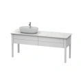 Консоль Duravit Luv из кварцевого камня: белый структурный, 1788x595 мм, раковина слева (LU9468L1717) - миниатюра фото 1