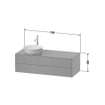 Подвесная тумбочка Duravit White Tulip, 408x1300x550 мм, 2 ящика, белый высокоглянцевый (WT4987R8585) - миниатюра фото 2