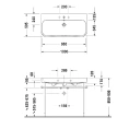 Раковина Duravit Happy D2 для мебели, белая, 1000x505 мм (2318100028) - миниатюра фото 2