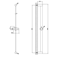 Душевая штанга GESSI из нержавеющей стали 316, цвет Brushed Black Metal PVD (54042#707) - миниатюра фото 2