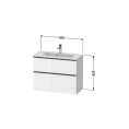 Подвесная тумбочка Duravit D-Neo Compact: белый высокоглянцевый, 1 ящик (DE436902222) - миниатюра фото 2
