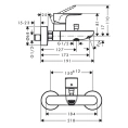 Смеситель для ванны Hansgrohe Rebris S матовый черный с внешним монтажом (72440670) - миниатюра фото 2