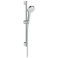 Душевой набор HG Croma Select S: штанга 650 мм, ручной душ 110 мм с функцией Rain, EcoSmart, цвет белый/хром (26565400) - миниатюра фото 1