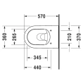 Подвесной унитаз Duravit ME by Starck с инсталляцией (2528090000) - миниатюра фото 5
