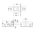 Унитаз подвесной Duravit ME by Starck с вертикальным смывом и покрытием WonderGliss (25280900001) - миниатюра фото 2