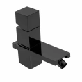 Смеситель для биде Bossini Cube на 1 отверстие, матовый черный (Z004401.073) - миниатюра фото 1
