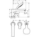 Смеситель для ванны Hansgrohe Talis E с ручным душем, хром (71731000) - миниатюра фото 2