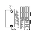 Радиатор стальной панельный Stelrad Compact 33 05 07 с боковым подключением - миниатюра фото 6