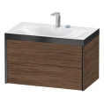 Подвесная тумба Duravit XViu с раковиной, 2 ящика, цвет Walnut Dark (XV4615EB221P) - миниатюра фото 1