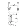 Стильный смеситель Hansgrohe Vernis Shape для борта ванны (71452000) - миниатюра фото 2