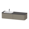 Подвесная тумба Duravit Happy D.2 Plus, 2 ящика, 354x1600x550 мм, цвет stone grey satin matt (HP4954L9292) - миниатюра фото 1
