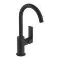 Смеситель для раковины Hansgrohe Rebris E 210 с поворотным изливом, матовый черный (72576670) - миниатюра фото 1