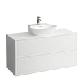 Подвесная тумба Laufen New Classic 1180 мм с двумя ящиками, белая глянцевая (для раковины 816852) (4.0602.4.085.631.1) - миниатюра фото 1